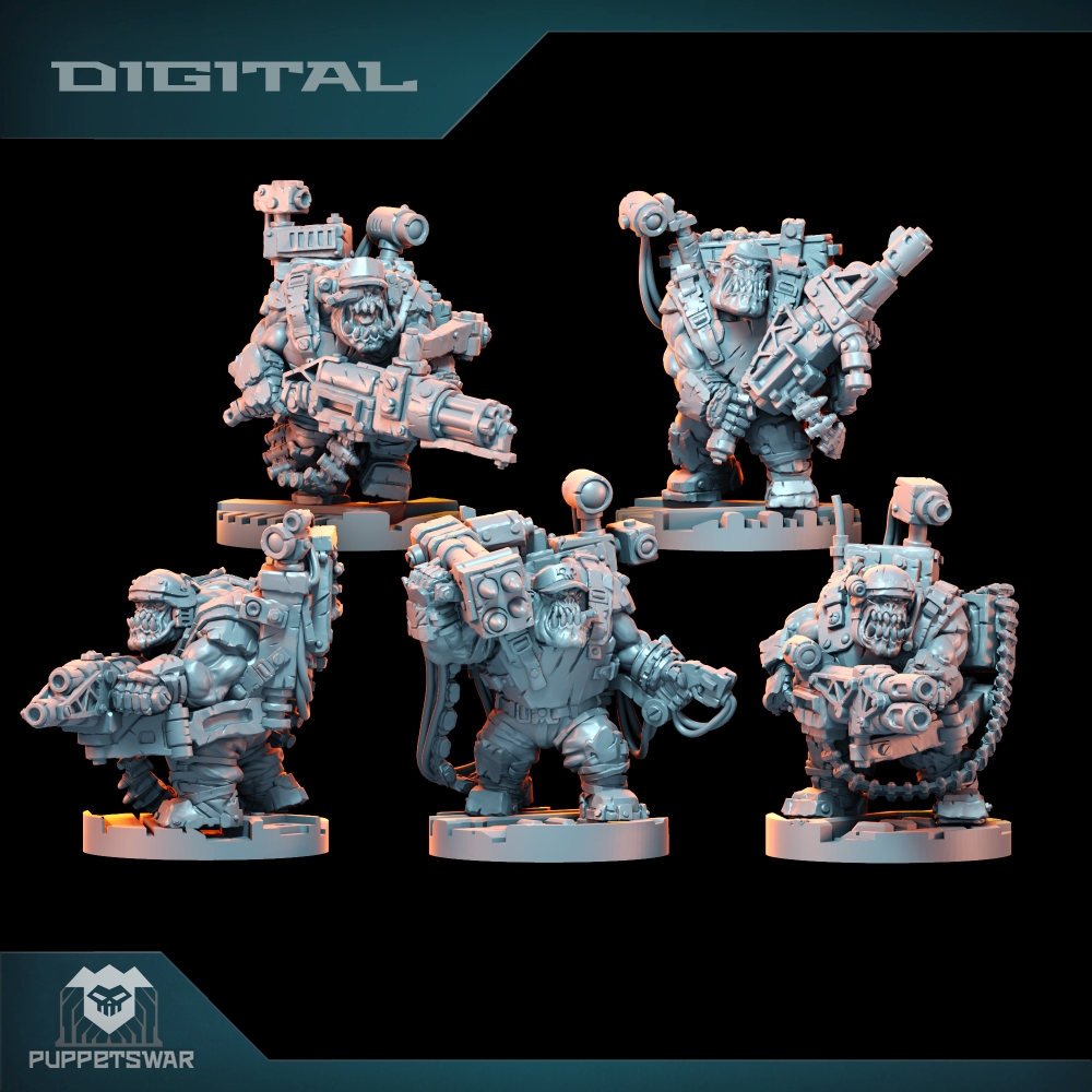 3D Printing Construction - Orc Ultimate Badasses Squad, фигурка зеленой