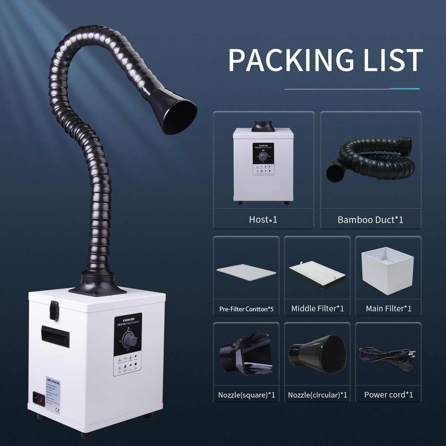 3D Printing Industrial - Промышленный лазерный пылеуловитель KNOKOO FES150, очиститель