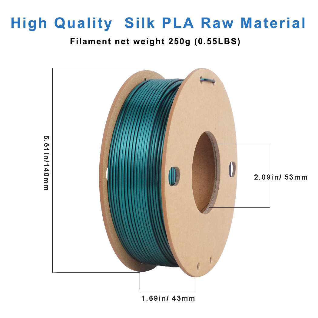 Шелковистая черно-зеленая PLA- – обзор и цена 3D Printing Link