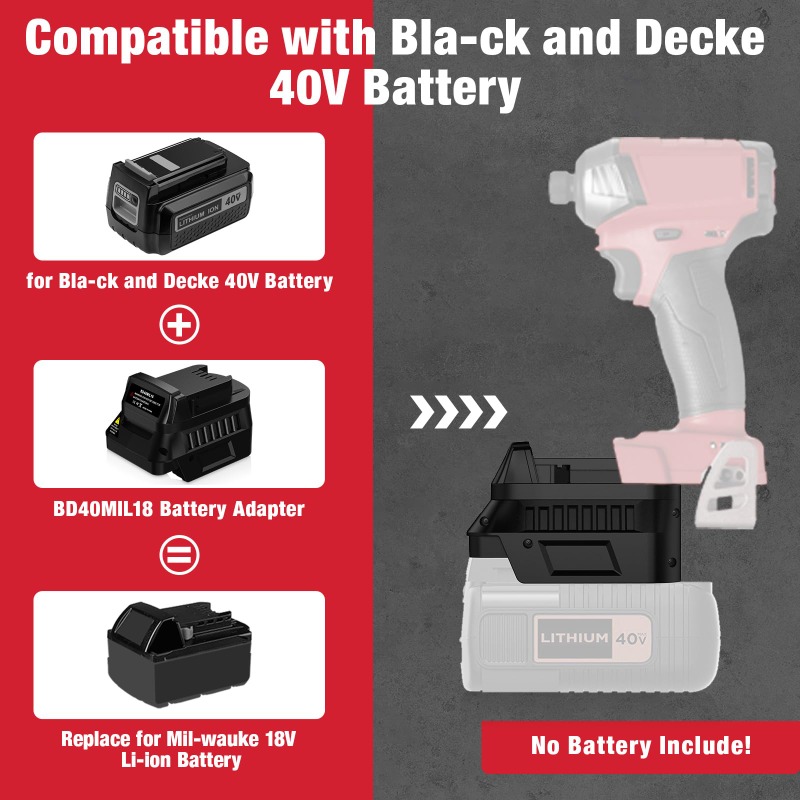 Адаптер для аккумулятора BD40M – обзор и цена Black+Decker Tool Cordless
